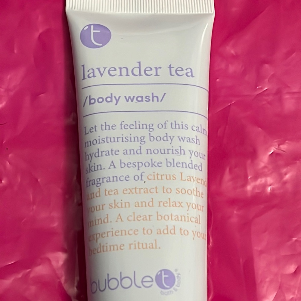 Bubble T Cosmetics Lavender Tea Moisturizing Body Wash Gel 3.38oz/100ml NEW